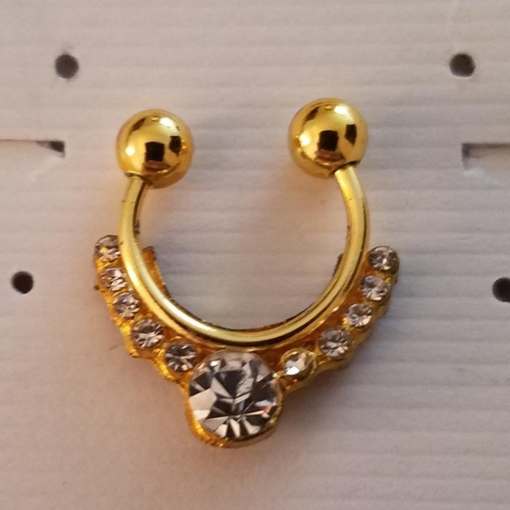 Gold Faux Septum Ring